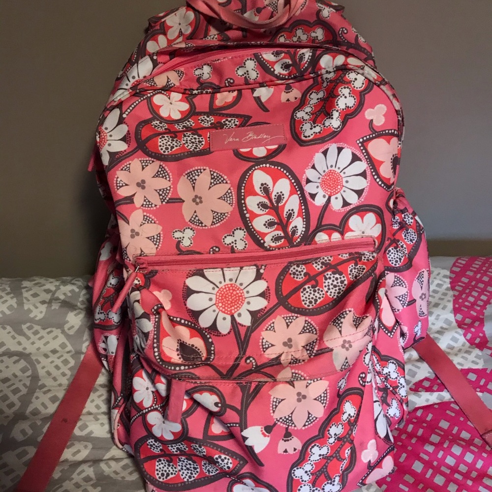 Vera Bradley Grand Campus Backpack in Blush Pink
